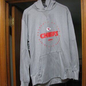 KC KANSAS CITY CHIEFS PROPERTY OF GREY  HOODIE NIKE SIZE L LOWEST PRICE PERFECT